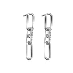 HECHENG,Link Chain Earrings for women,Long Ear Stud earrings,Fashion CZ Jewelry Wholesale