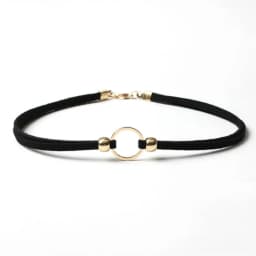 Black Velvet Punk Chokers Necklaces for Women Gothic Collar Necklaces Golden Circle Chokers Fashion Jewelry Wholesale