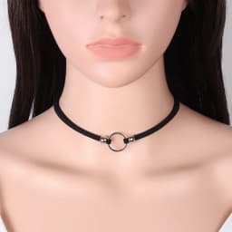 Black Velvet Punk Chokers Necklaces for Women Gothic Collar Necklaces Golden Circle Chokers Fashion Jewelry Wholesale