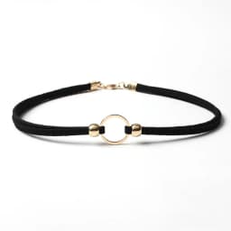 Black Velvet Punk Chokers Necklaces for Women Gothic Collar Necklaces Golden Circle Chokers Fashion Jewelry Wholesale