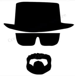 2pcs/lot Breaking Bad Heisenberg Car Vinyl Decal Sticker For Car Window Laptop Mug Cup Decoration