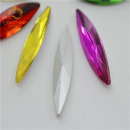 Navette Glass Crystal Pointback Color Rhinestone Strass Stones Clothing Crafts Jewelry Making 10mmX35mm 10mmx48mm 30pcs