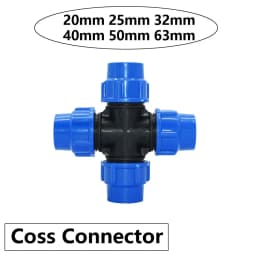 20/25/32/40/50/63mm PVC PE Tube Tap Tee Water Splitter 1/2 3/4 1" 1.25" 1.5" 2" Tee Pipe Ball Valve T-Shaped Connector 1pcs