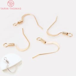 (2239)20PCS Height 16MM 24K Gold Color Plated Brass Earring Hook Diy Jewelry Findings Accessories Wholesale