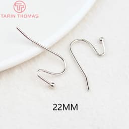 (2239)20PCS Height 16MM 24K Gold Color Plated Brass Earring Hook Diy Jewelry Findings Accessories Wholesale