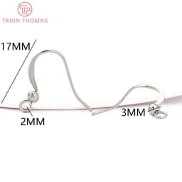 (2239)20PCS Height 16MM 24K Gold Color Plated Brass Earring Hook Diy Jewelry Findings Accessories Wholesale