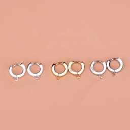 S925 sterling silver semi-finished open ear loops Handmade diy materials for accessories for women