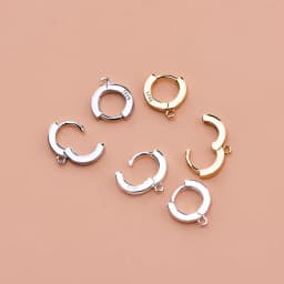 S925 sterling silver semi-finished open ear loops Handmade diy materials for accessories for women