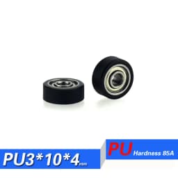 [PUd3] 4/10PCS 693zz 693 623 black color PU TPU rubber low noise UMBB3-10mm micro ball bearing cash machine wheel minisize 10mm