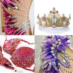 Round Sew on Rhinestone For DIY Craft Applique Fuchsia Flat Back Crystals Sewing Rhinestones Decorations Dress With Rhinestones