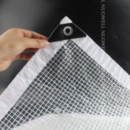 0.33mm Reinforced PE Tarpaulin Cover Rainproof Film for Terrace Balcony Plants Shelter Camp Tent Visible Shade Sails
