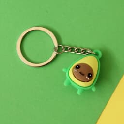 1pc Cartoon Avocado Key Chain Doll Key Ring Gift For Women Girls Bag Pendant Figure Charms Key Chains Jewelry
