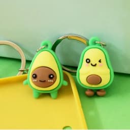 1pc Cartoon Avocado Key Chain Doll Key Ring Gift For Women Girls Bag Pendant Figure Charms Key Chains Jewelry