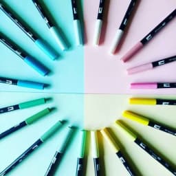 1pc TOMBOW AB-T Japan 96 Colors Art Brush Pen Double Heads Marker Profession Water Marker Pen Painting Kawaii Stationery