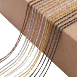 5M 1.3-2.5mm Gold Rhodium Copper Bulk Fine Necklace Chain For DIY Jewelry Making Supplies chains Findings Accessories Wholesale