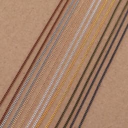 5M 1.3-2.5mm Gold Rhodium Copper Bulk Fine Necklace Chain For DIY Jewelry Making Supplies chains Findings Accessories Wholesale