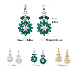 Veyofun Luxury Big Crystal Drop Earrings Wedding Dangle Earrings Fashion Jewelry for Women Gift Wholesale
