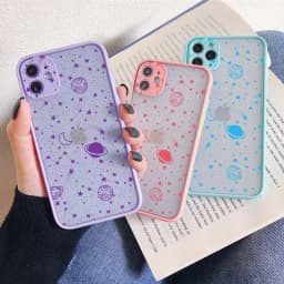 Cartoon Planet Stars Shockproof Phone Case For iPhone 17 16 15 11 12 13 14 Pro XR XS X Mini 16 15 14 Plus Cute Back Cover Coque