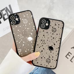 Cartoon Planet Stars Shockproof Phone Case For iPhone 17 16 15 11 12 13 14 Pro XR XS X Mini 16 15 14 Plus Cute Back Cover Coque