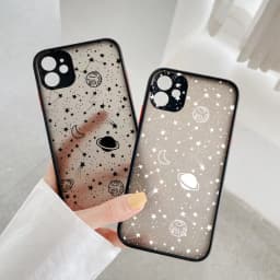 Cartoon Planet Stars Shockproof Phone Case For iPhone 17 16 15 11 12 13 14 Pro XR XS X Mini 16 15 14 Plus Cute Back Cover Coque