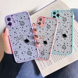 Cartoon Planet Stars Shockproof Phone Case For iPhone 17 16 15 11 12 13 14 Pro XR XS X Mini 16 15 14 Plus Cute Back Cover Coque