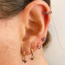 1PC Plated 24K Gold Ear Cuff Earrings For Women C-Shape Crystal Clip On Earrings No Piercing Earrings Fashion Jewelry Gifts