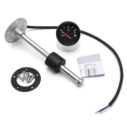 Marine Boat Car Fuel Level Sensor With Indicator Tank Meter 0~190 Ohm 52mm Fuel Gauge For Fuel Sending Unit with 100~600 Mm