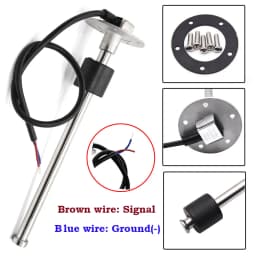 Marine Boat Car Fuel Level Sensor With Indicator Tank Meter 0~190 Ohm 52mm Fuel Gauge For Fuel Sending Unit with 100~600 Mm