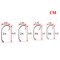 50pc/ Fishing Hook Set Carbon Steel Wide Crank Hook Offset Fishhook for Soft Worm Lure Barbed Hook carp Fishing Hooks Tackle