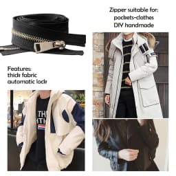 20/30/40/50/60/70/80cm 5# Colorful High Quality Open-End Auto Lock Metal Zipper DIY Handcraft For Clothing Pocket Garment Shoes