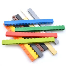 16pcs Small Building Blocks 1x16 Dots Thick Figures Bricks Educational Creative Compatible with Lego DIY Toys Accessorie2465