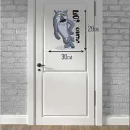 Наклейки интерьерные декоративные Волк " Шо опять? " - For The Decoration of Toilets Refrigerators and Room Doors M603