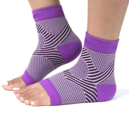 1Pair Ankle Support Sleeve for Women Men, Open Toe Compression Socks Night Splints for Plantar Fasciitis Tendonitis Foot Support