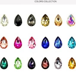 Glass Crystal 10x14 13x18 Nice Colors Waterdrop Water Drop Teardrop Shape Glue on Rhinestone Beads Handicraft Photo Frame DIY