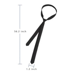 Classic Elegant Black Neck Tie for Women Man Fashion Korean Simple Clip Tie Slim Smooth Clothing Accessories