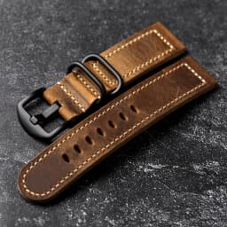 Vintage Crazy Horse Brown Watch Strap 20MM 22MM 24MM Soft and Thick Head Layer Cowhide Watchband