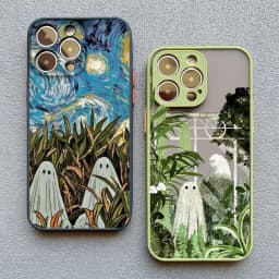 Cute Ghost Shockproof Phone Case For iPhone 13 12 Pro Max Mini 17 16 15 11 Pro Max 14 Plus SE2 XS X XR Back Cover Fundas Shell