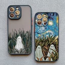 Cute Ghost Shockproof Phone Case For iPhone 13 12 Pro Max Mini 17 16 15 11 Pro Max 14 Plus SE2 XS X XR Back Cover Fundas Shell