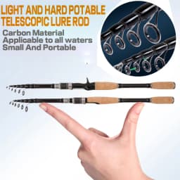 Telescopic Lure Fishing Rod 1.8M 2.1M 2.4M 3.0M Carbon Fiber Spinning Casting Ultralight Portable Travel Pole Tackle