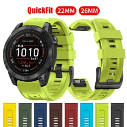 QuickFit 22mm 26mm Silicone Strap for Garmin Fenix 7 7X Pro 5XPlus 6XPro 5Plus Epix Gen 2 Band for Enduro 2 Bracelet Watchband