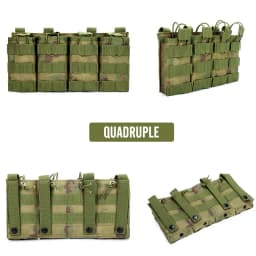 1000D Tactical Magazine Pouch Double/Triple/Quadruple Mag Pouch Airsoft Ak 5.56mm M4 Ar Rifle Hunting Accessories