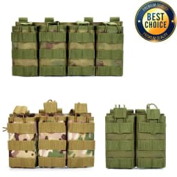 1000D Tactical Magazine Pouch Double/Triple/Quadruple Mag Pouch Airsoft Ak 5.56mm M4 Ar Rifle Hunting Accessories