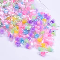 10/30/50/100pcs Cute Colorful Resin 3D Drink Bottle Charms Pendant For Jewelry Making Diy Earrings Keychain Handmade Accessories