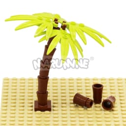 Marumine 6135 Palm Trunk with Cross 2563 Palm Base MOC Bricks Idea House Garden Tree Plants Model Kit Blocks Accessories Parts