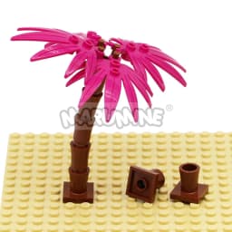 Marumine 6135 Palm Trunk with Cross 2563 Palm Base MOC Bricks Idea House Garden Tree Plants Model Kit Blocks Accessories Parts
