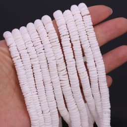 Natural Shell Loose Beads Disc Shape White Sea Shells Beads for DIY Earrings Bracelet Necklace Jewelry Accessories
