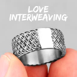 Grid Weave Stainless Steel Mens Rings Retro Industrial Style Simple for Male Boyfriend Biker Jewelry Creativity Gift Wholesale