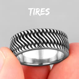 Grid Weave Stainless Steel Mens Rings Retro Industrial Style Simple for Male Boyfriend Biker Jewelry Creativity Gift Wholesale