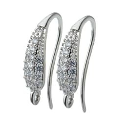 Peixin Luxury Cubic Zirconia Earrings Hook Accessories Rose Gold Brass Women's Dangle Earrings DIY Jewelry Making Charm