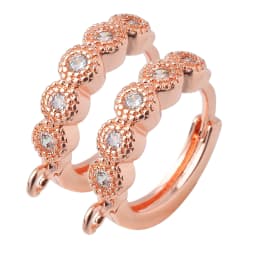 Peixin Luxury Cubic Zirconia Earrings Hook Accessories Rose Gold Brass Women's Dangle Earrings DIY Jewelry Making Charm